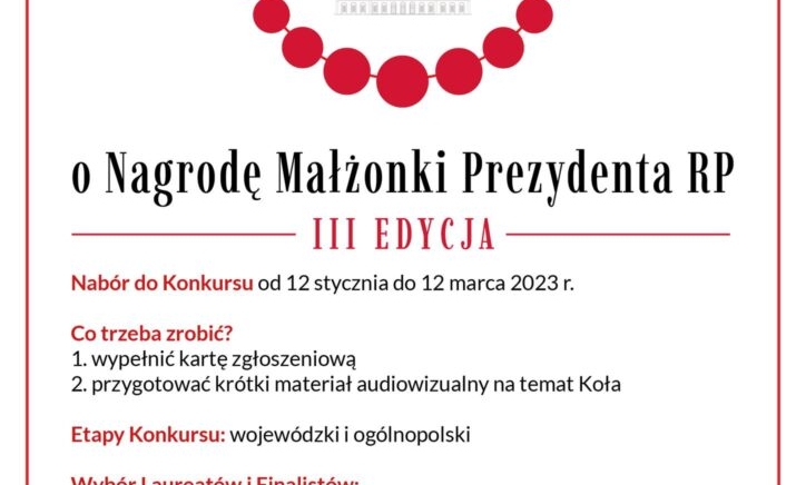 Zdjęcie główne newsa: Trwa III edycja Konkursu dla Kół Gospodyń Wiejskich o Nagrodę Małżonki Prezydenta RP