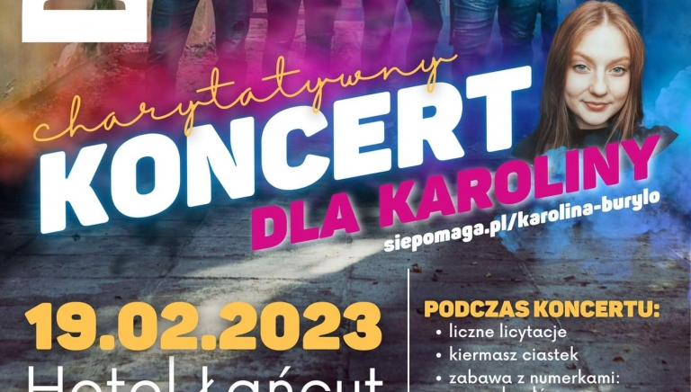 Zdjęcie główne newsa: Zapraszamy do Łańcuta na koncert charytatywny dla Karoliny Buryło
