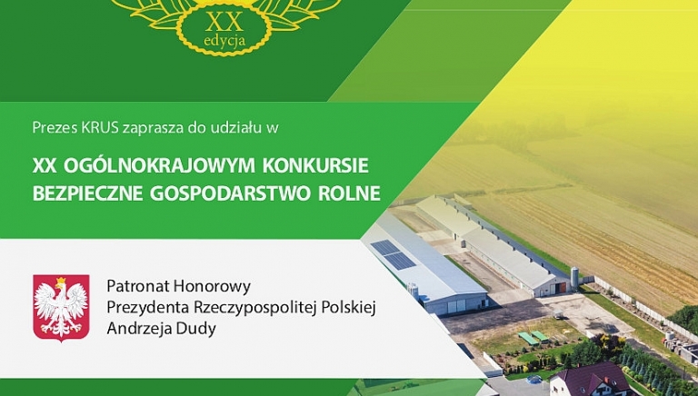 Zdjęcie główne newsa: XX Ogólnokrajowy Konkurs Bezpieczne Gospodarstwo Rolne - zapraszamy do udziału