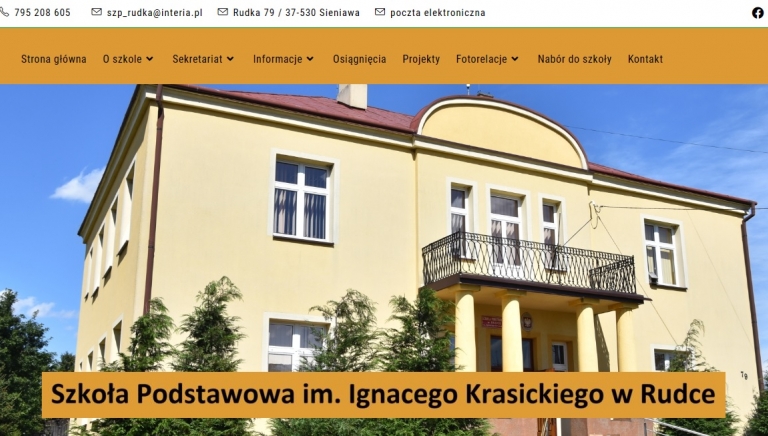 Zdjęcie główne newsa: Zapraszamy do odwiedzenia strony internetowej Szkoły Podstawowej w Rudce