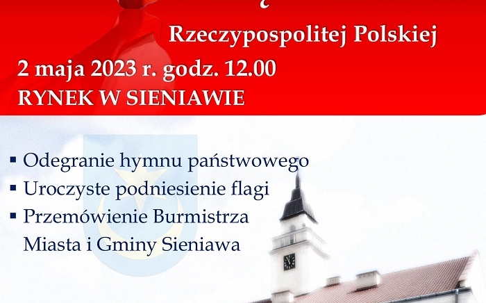 Zdjęcie główne newsa: Święto Flagi w Sieniawie. Zapraszamy 2 maja na sieniawski rynek