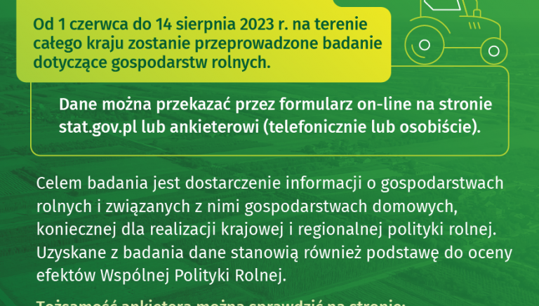 Zdjęcie główne newsa: Zintegrowane statystyki dotyczące gospodarstw rolnych