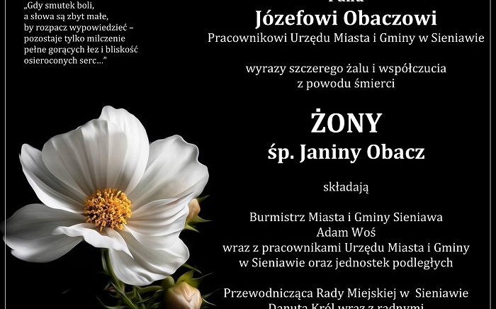 Zdjęcie główne newsa: Kondolencje