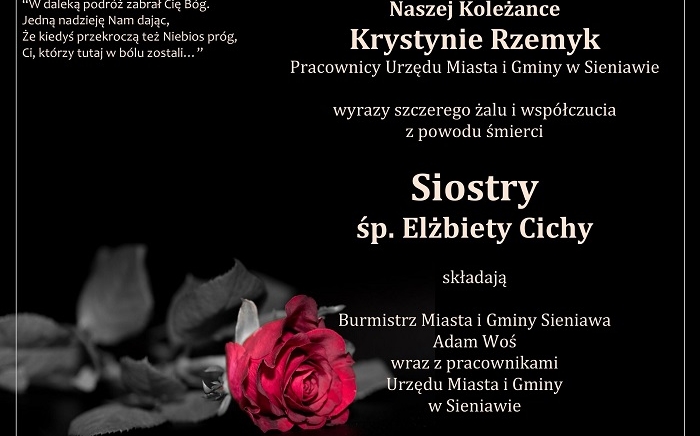 Zdjęcie główne newsa: Kondolencje