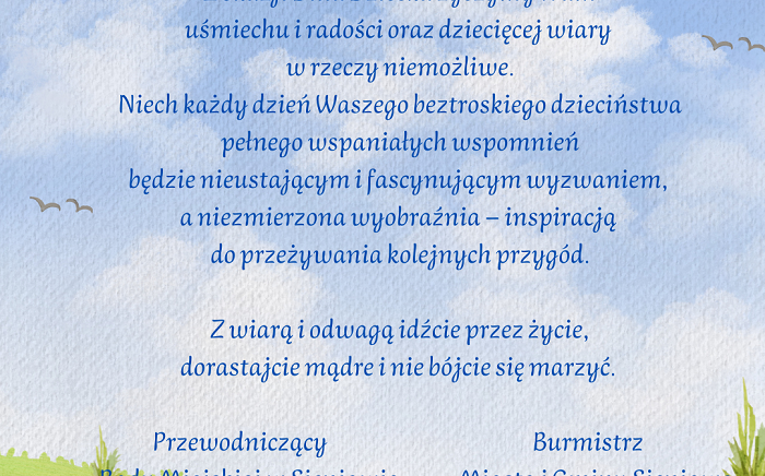 Zdjęcie główne newsa: Życzenia z okazji Dnia Dziecka