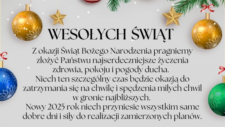 Zdjęcie główne newsa: Życzenia z okazji Świąt Bożego Narodzenia