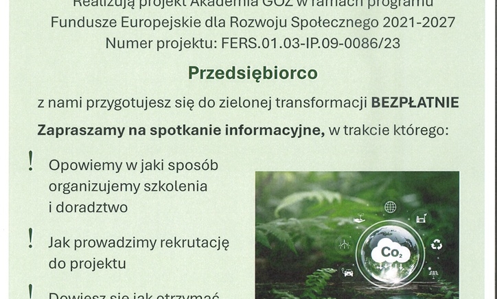 Zdjęcie główne newsa: Bezpłatne szkolenia dla przedsiębiorców z tematyki gospodarki o obiegu zamkniętym