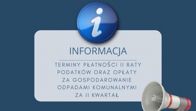 Zdjęcie główne newsa: Przypomnienie o terminie płatności II raty podatku
