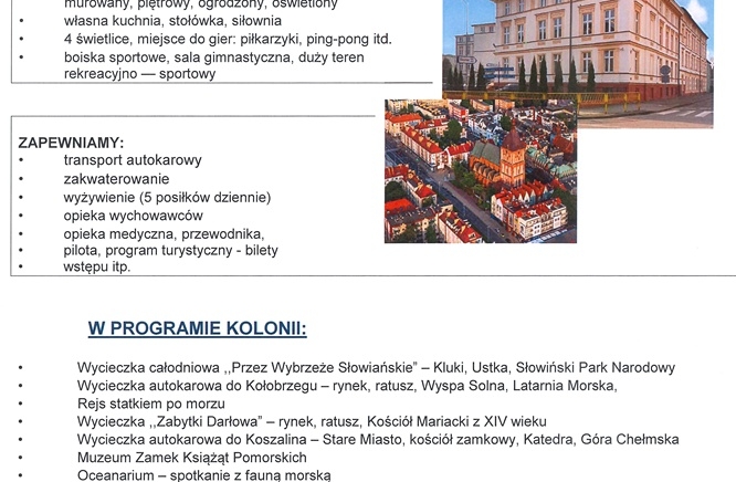 Zdjęcie główne newsa: Kolonie letnie w Darłowie