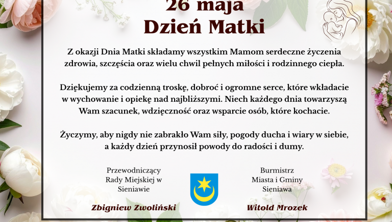 Zdjęcie główne newsa: Życzenia z okazji Dnia Matki