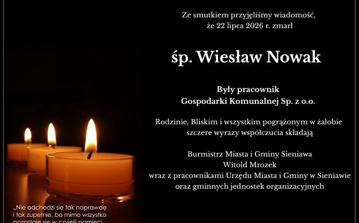 Zdjęcie główne newsa: Kondolencje