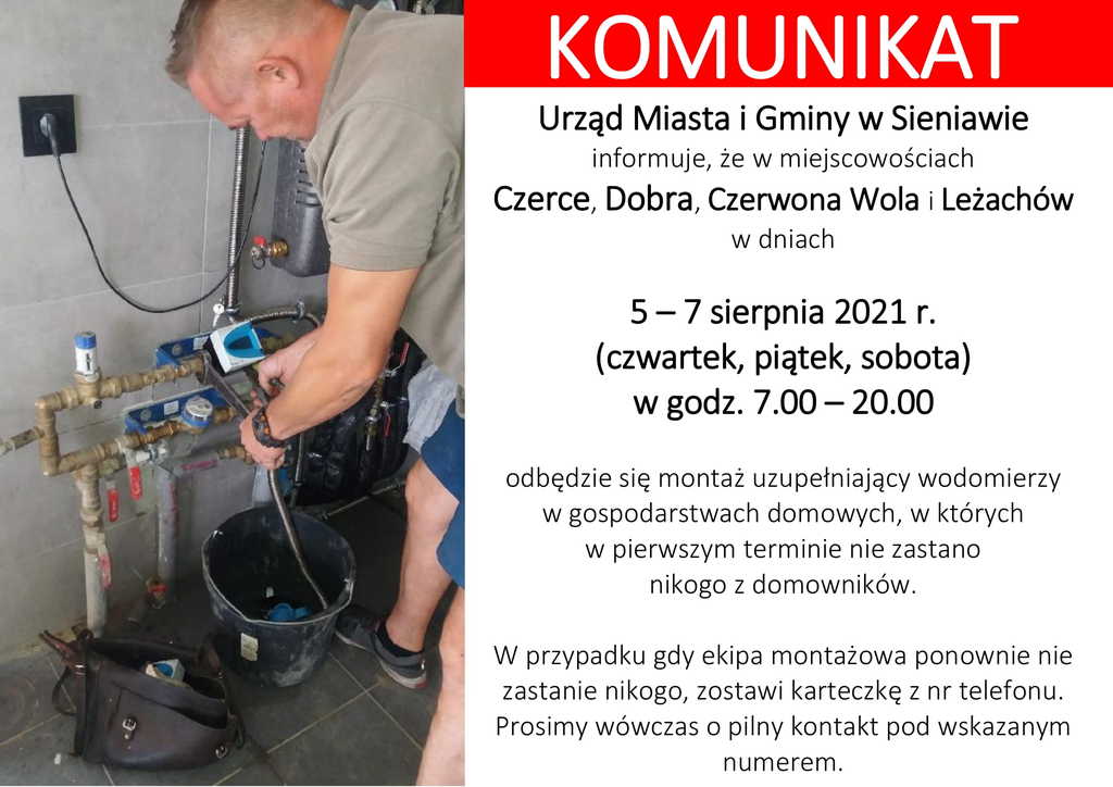 Komunikat wodomierze